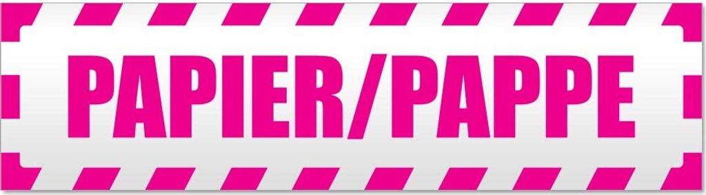 Papier Pappe gestreift Magnetschild Schild magnetisch