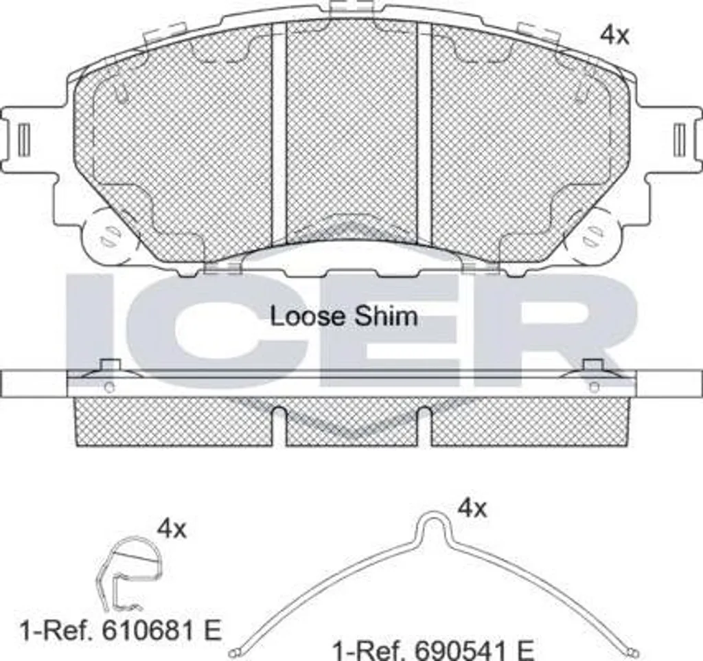 Plaquette de frein haute résistance thermique pour Toyota Hilux
