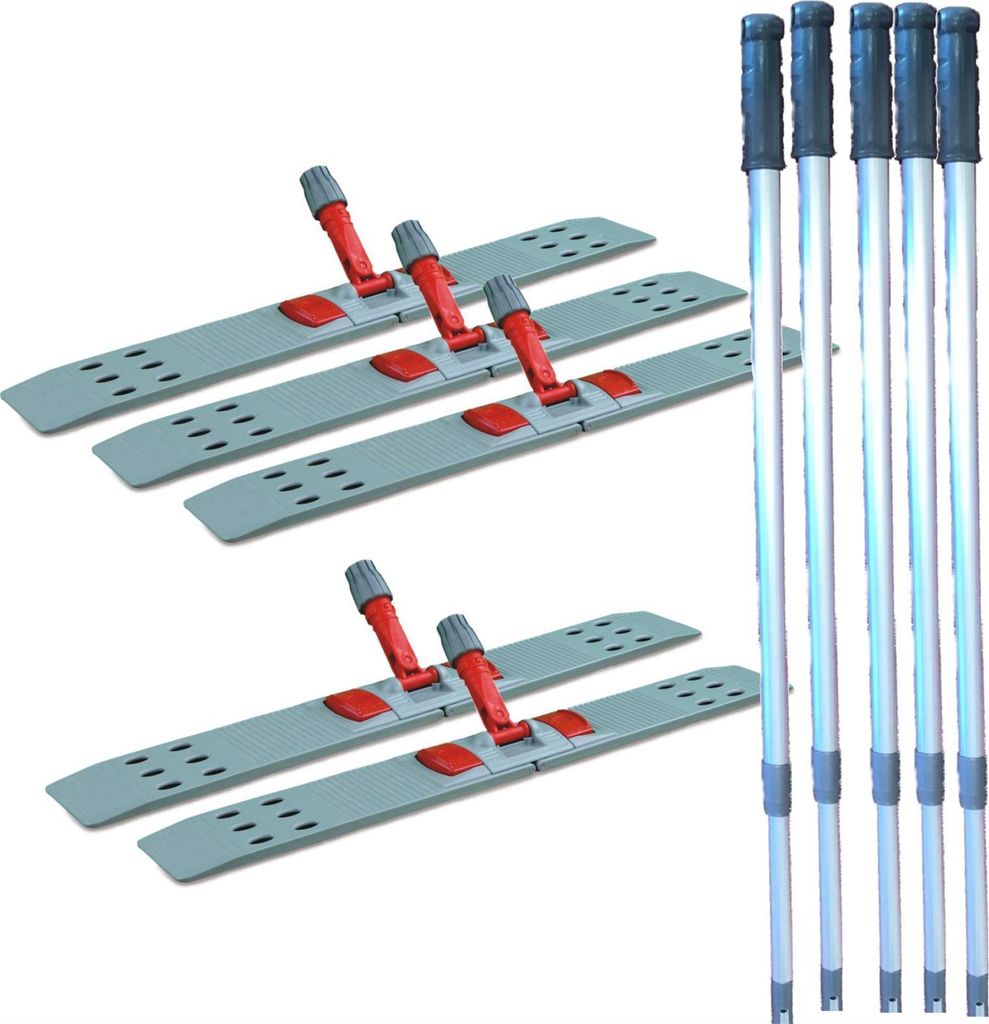 5 x Klapphalter mit Teleskopstiel für Wischmopp Produktbild 