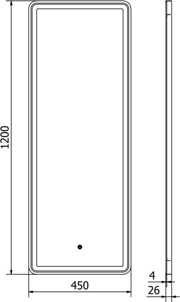 Mexen Coro podsvícené koupelnové zrcadlo 45 x 120 cm, LED Obrázek produktu 6