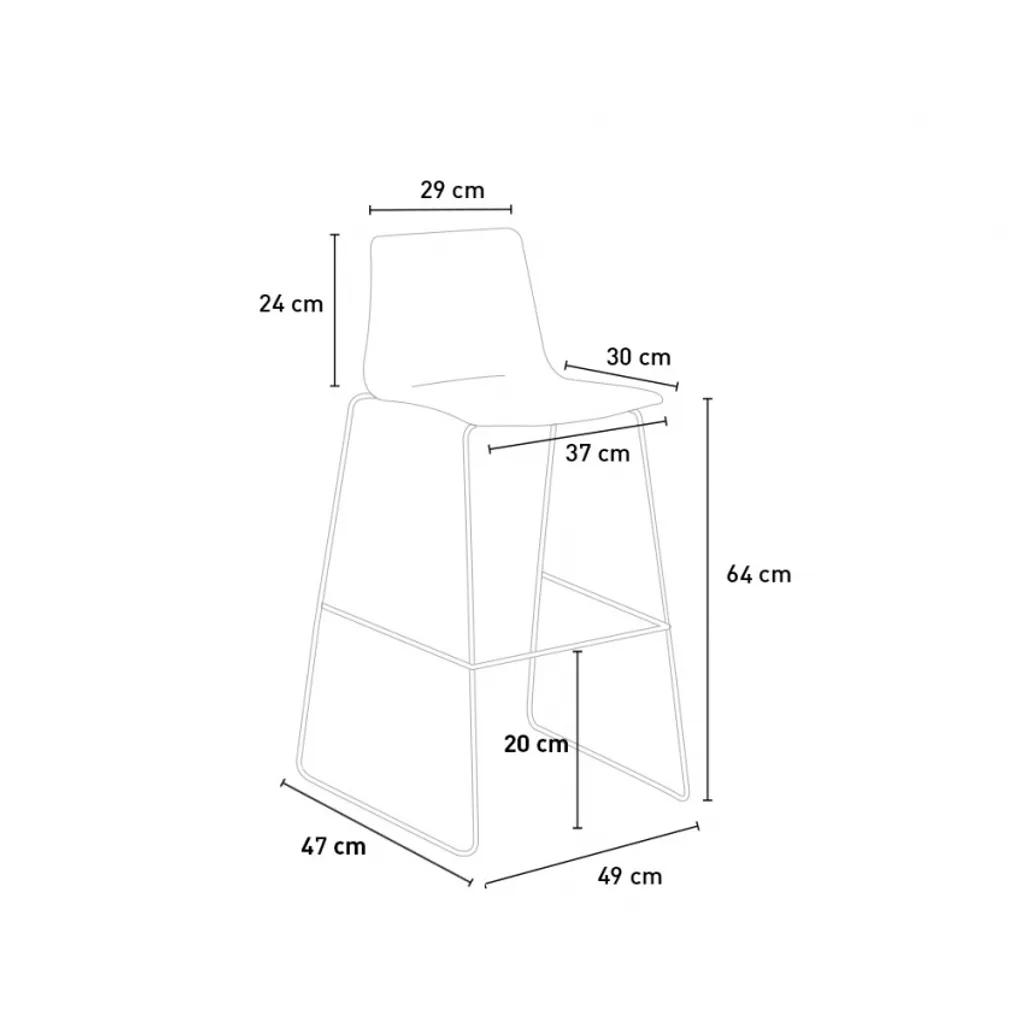 Tabouret de Bar 64 cm Empilable et Résistant - Grand Soleil Vert Anis Lux