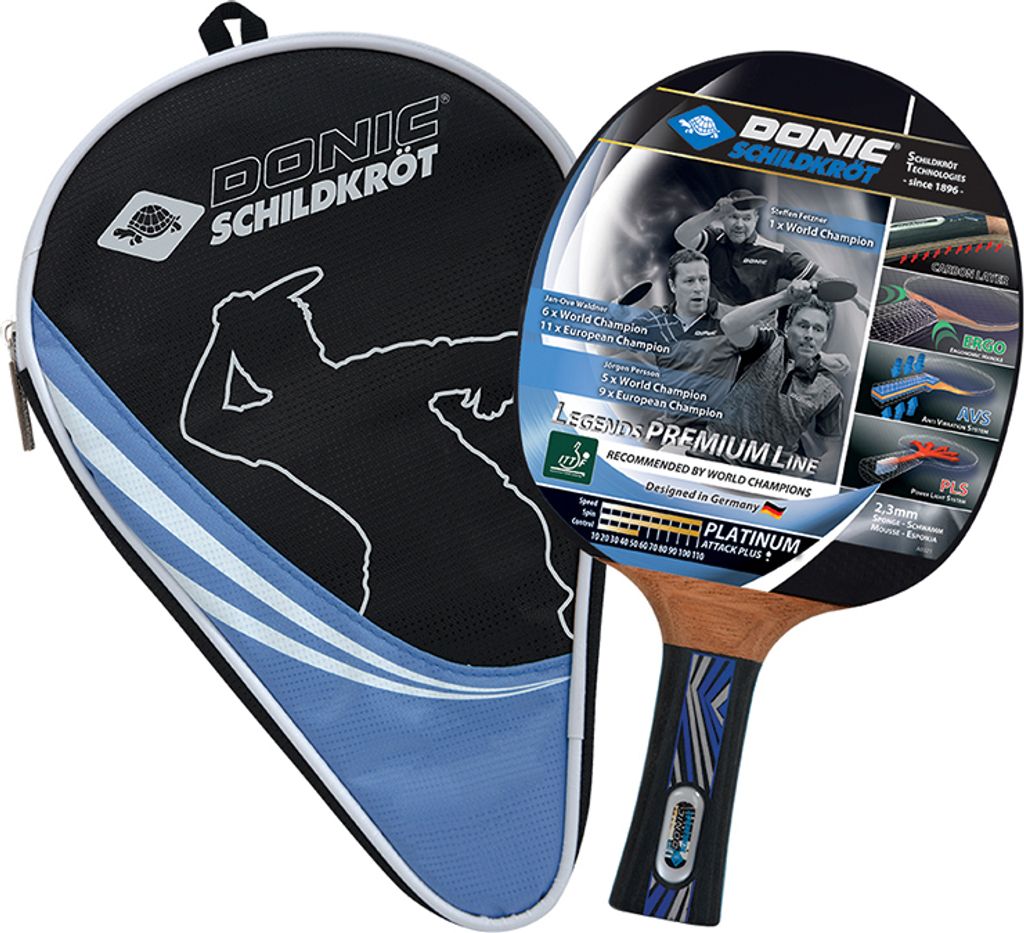 DONIC SCHILDKRÖT TT-Schläger LEGENDS Platinium, Prem Keine Farbe -
