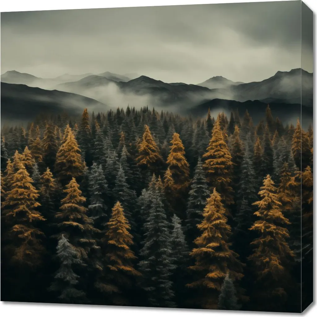 Déco Murale Zen : Image Matin Brumeux 70x70 pour Chambre et Bureau