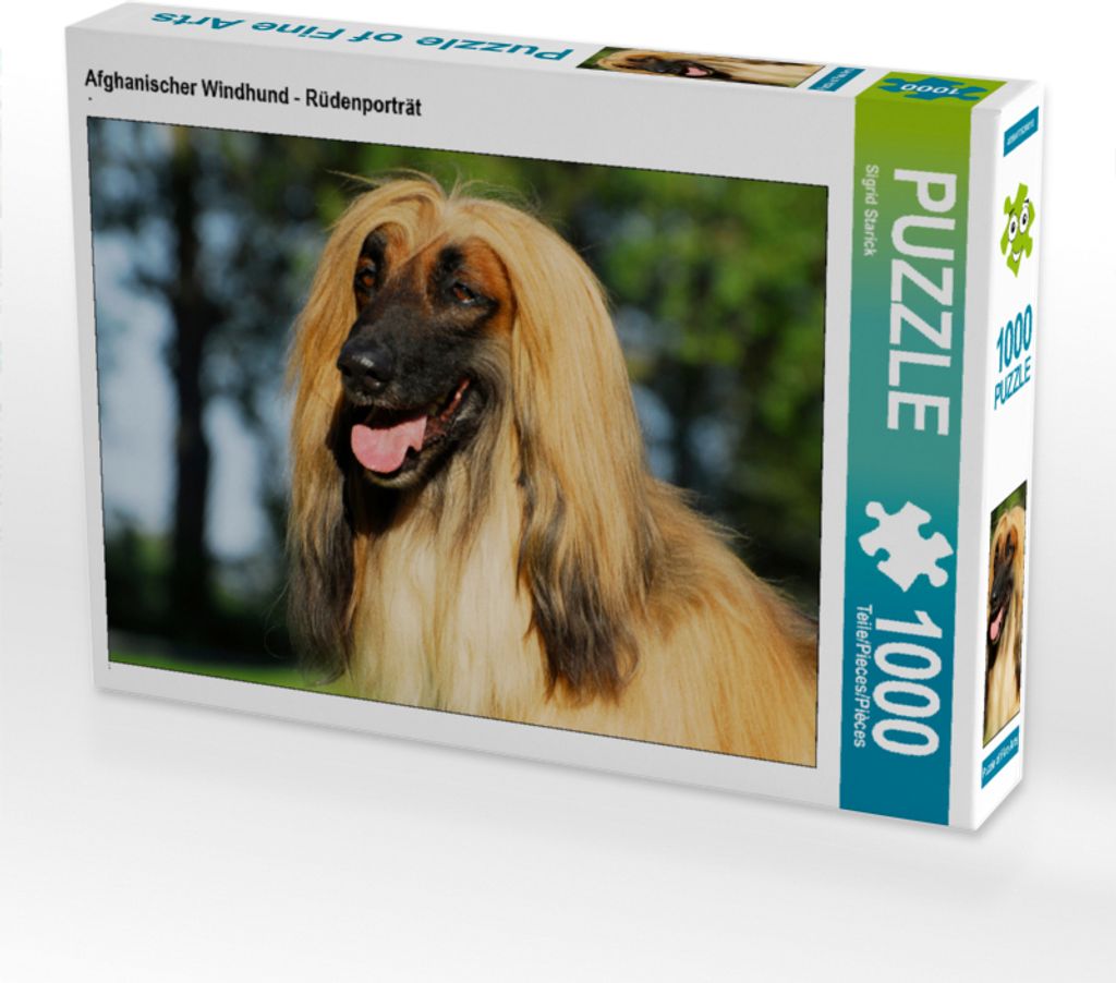 CALVENDO Puzzle Afghanischer Windhund - Rüdenporträt | 1000 Teile Lege-Größe 64x48cm Foto-Puzzle für glückliche Stunden