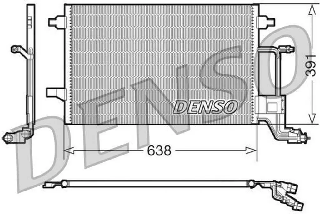 Condenseur climatisation DENSO DCN02014 Aluminium - Haute Performance A6