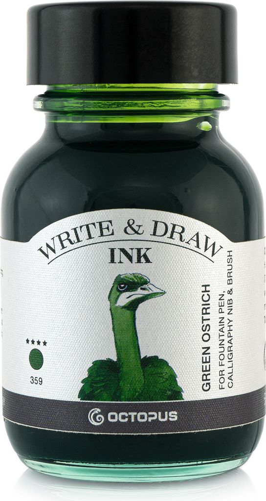 Write and Draw Ink 359 Green Ostrich, Schreib- und Zeichentusche, 50 ml