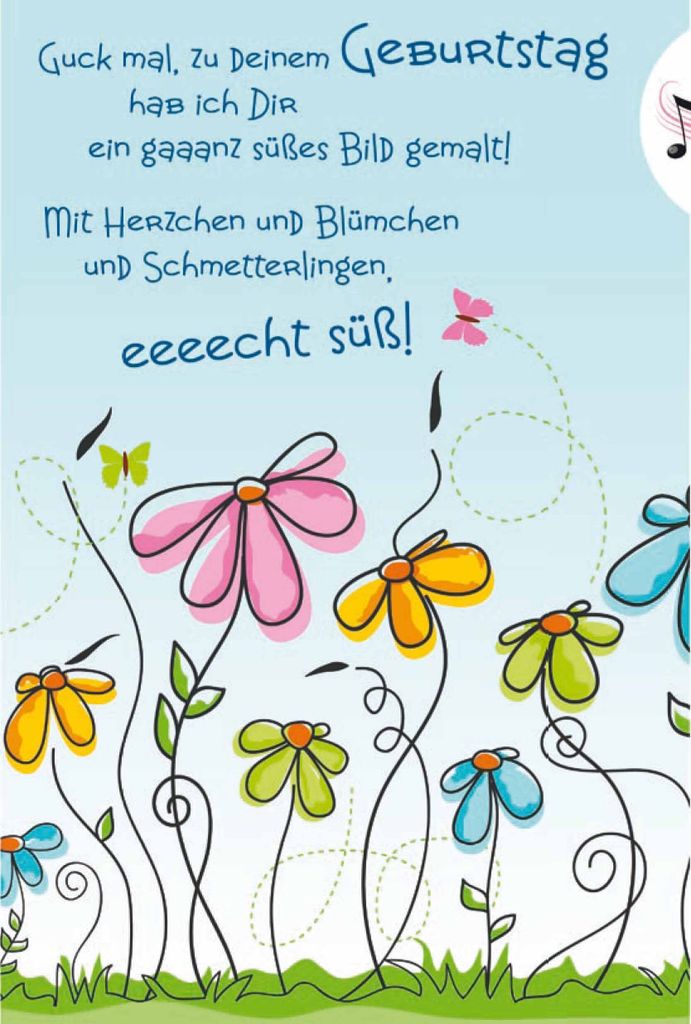 Geburtstag - Flashlight - Soundkarte und Lichtkarte im Format 14,8 x