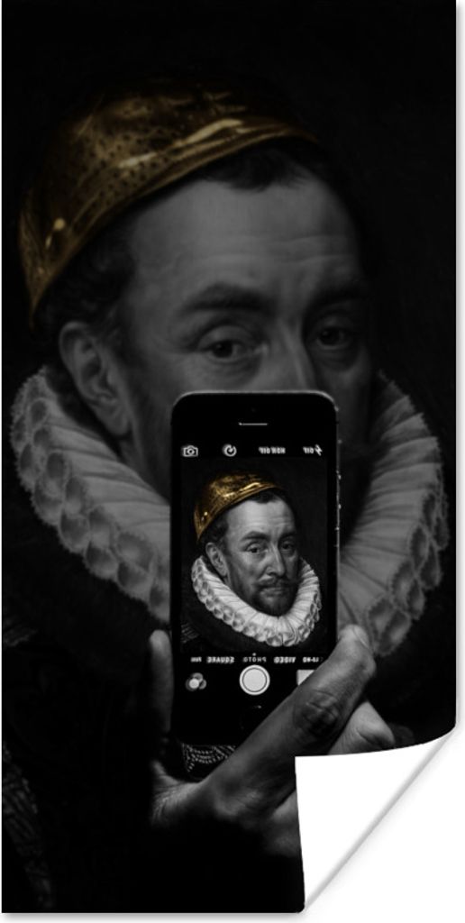 MuchoWow Poster Wilhelm von Oranien - Gemälde - Selfie 20x40 cm - Plakat - Foto