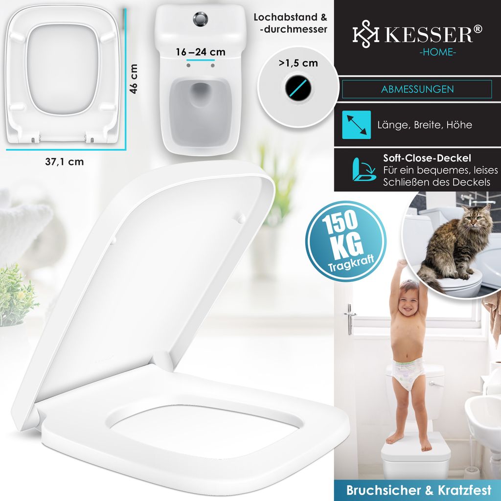 KESSER® WC Sitz mit Absenkautomatik Toilettendeckel Produktbild 7