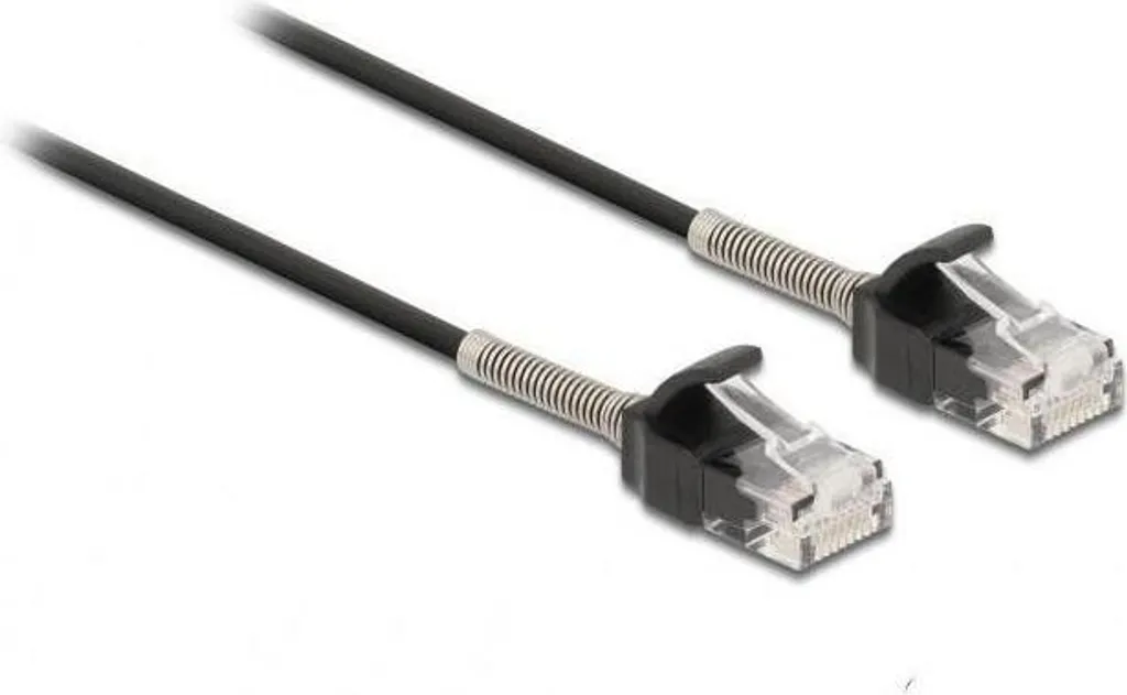 Câble RJ45 Anti-pli Cat.6A 25cm Noir : Évitez les Ruptures de Signal