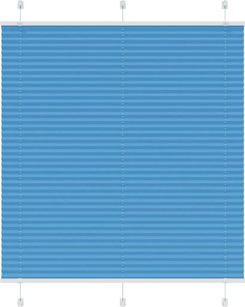 Tissu plissé bleu élégant en polyester 120x100 cm pour jupes et robes