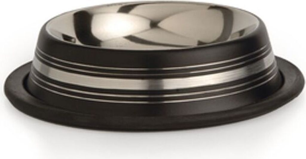 Beeztees Stripes - Hundenapf - rutschfest - schwarz - 15,5x15,5x3,5 -