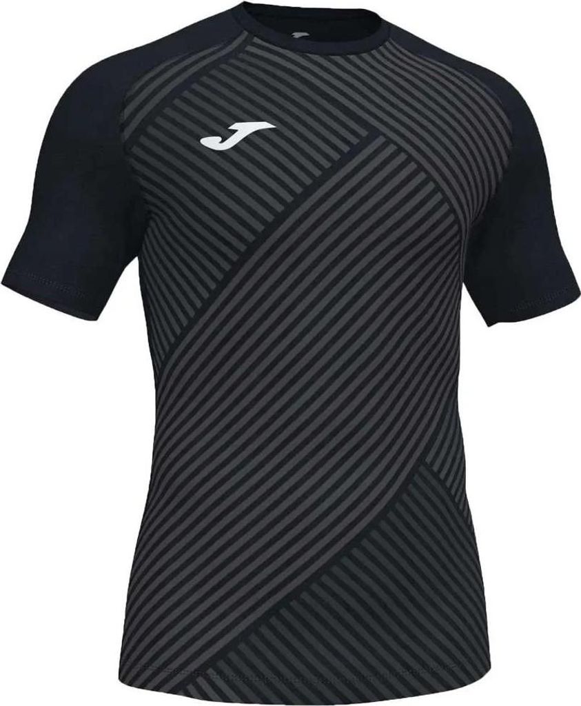 Joma Haka Ii Kurzarm-t-shirt Schwarz 12-14 Years Jungen,Mädchen Schwarz 12-14 Years