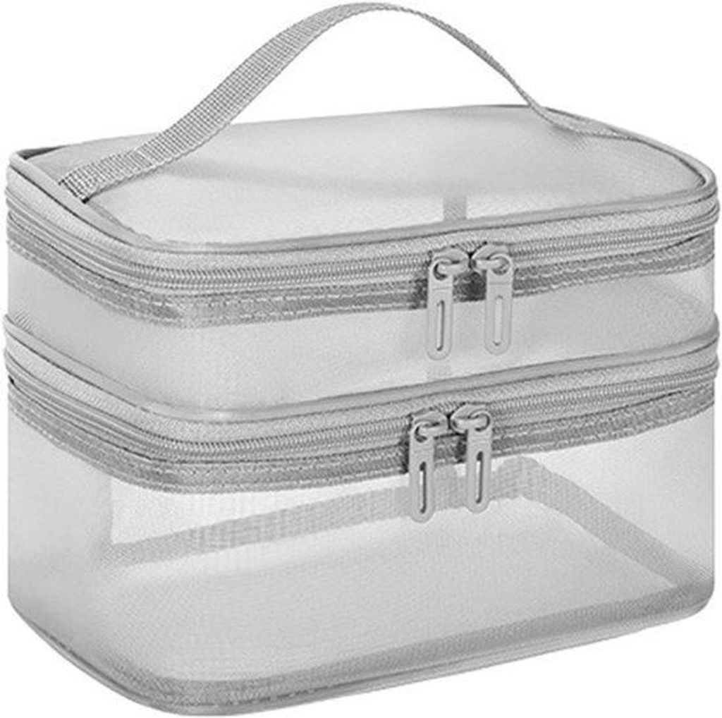 Reis-Make-up-Tas - PVC - praktische indeling - elegant - 27x13.5x31cm