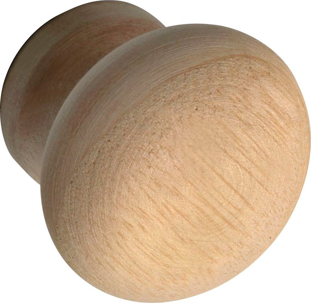 Alles im Griff Möbelknopf Hemera ø 25mm - Möbelknauf aus Holz Tiefe 26mm - Knauf für Schrank, Esche roh
