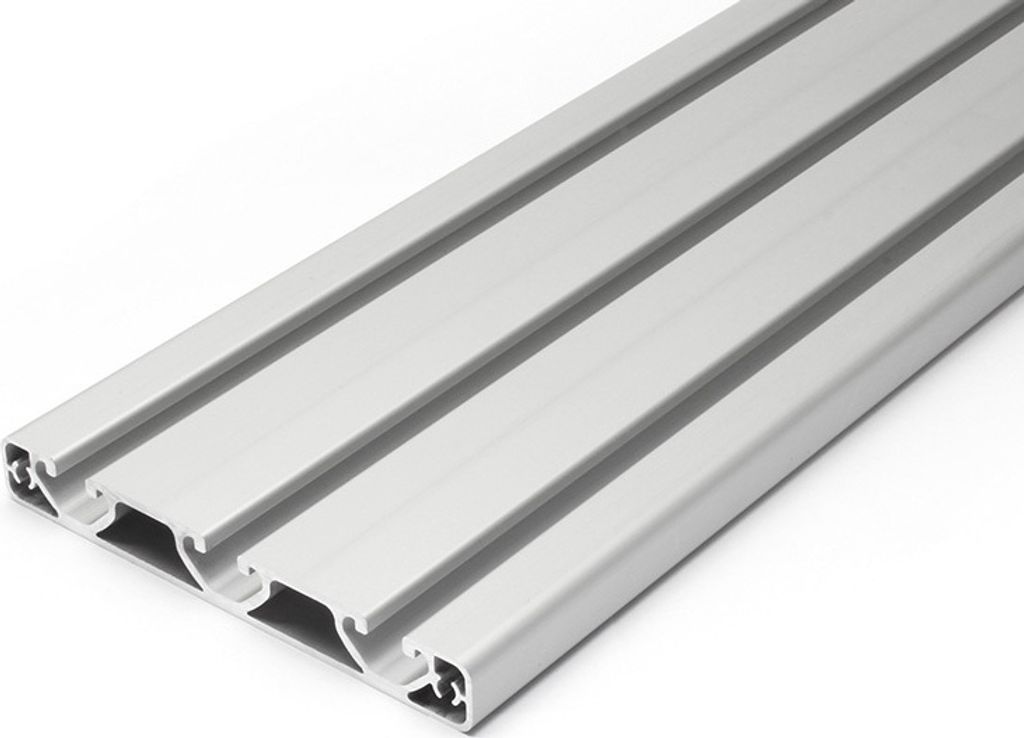 Länge 1950mm - Aluminiumprofil 16x120E I-Typ Nut 8 (ultraleicht), silber eloxiert. Aluminium Profil 16x120 Alu Profile 16 x 120 Montage- Systemprofil