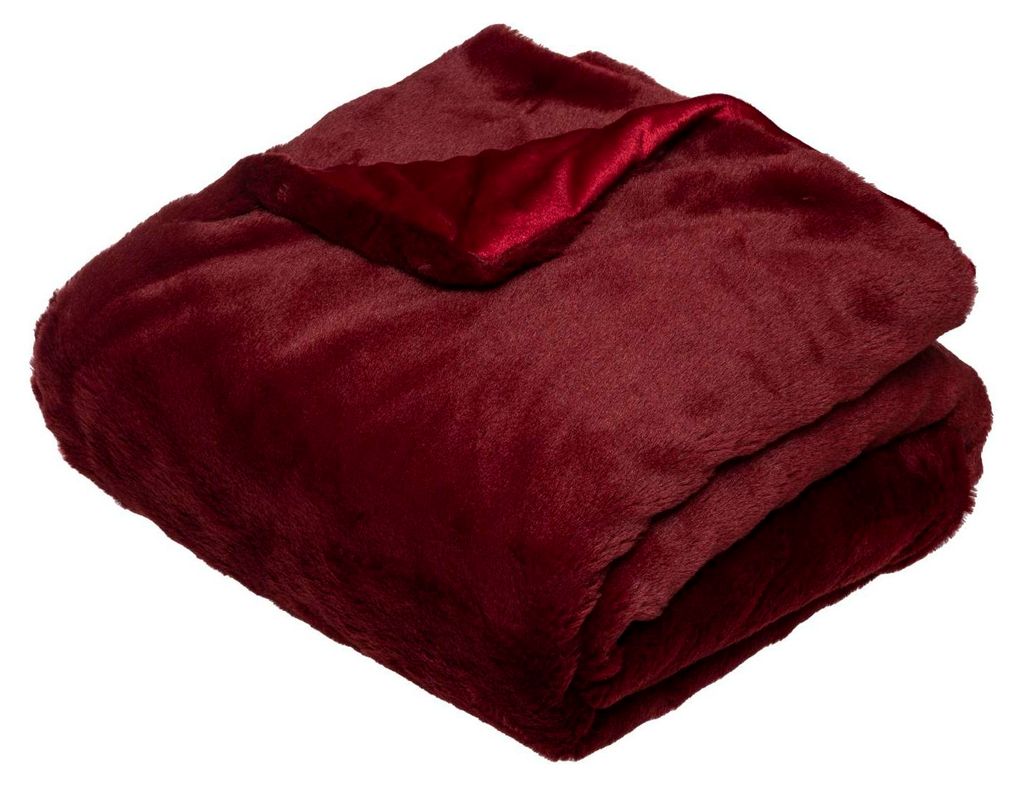 Pelzdecke rot, 125 x 150 cm Produktbild 