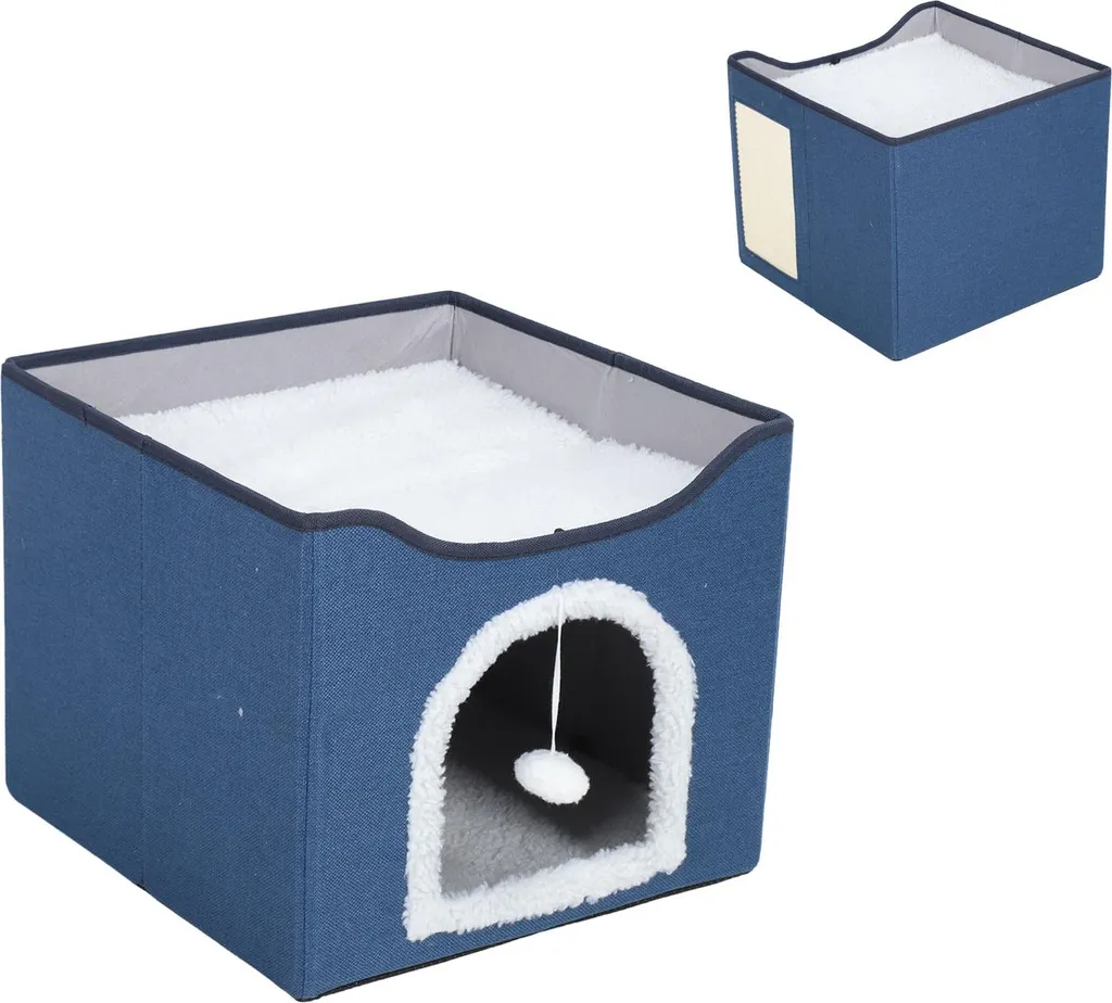 Lit creux chat doux et pliable - Solution 2 couches multifonction - 3