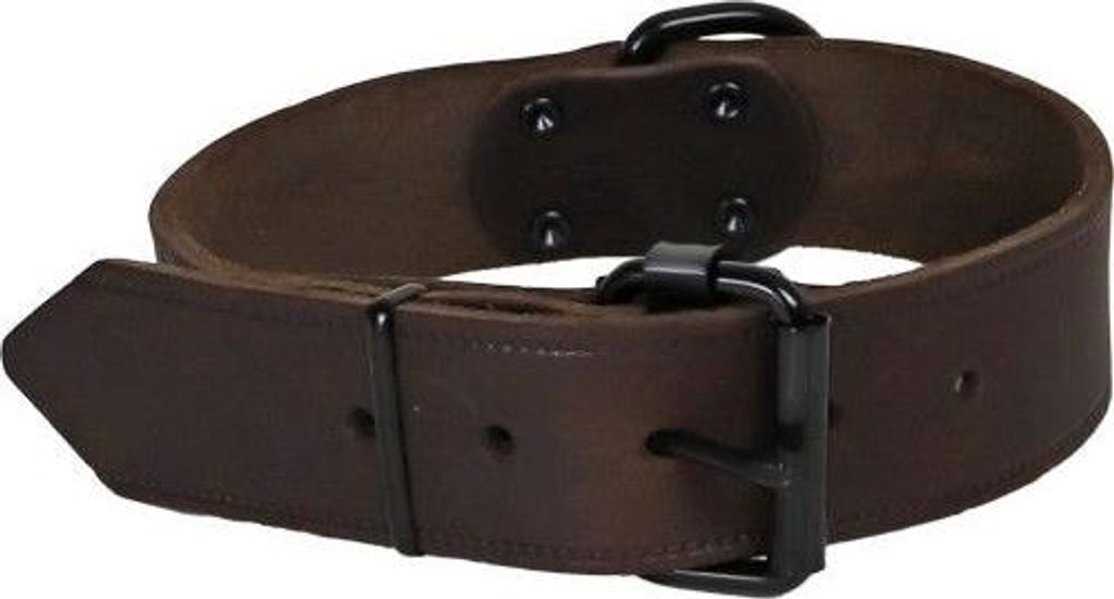 Halsband aus weichem Leder 30mm/50cm braun - Gebr de boon