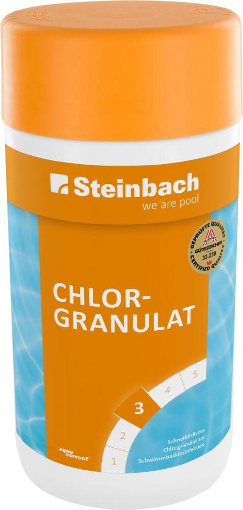 Steinbach Poolpflege Chlorgranulat 1 kg, Chlorprodukt Produktbild 