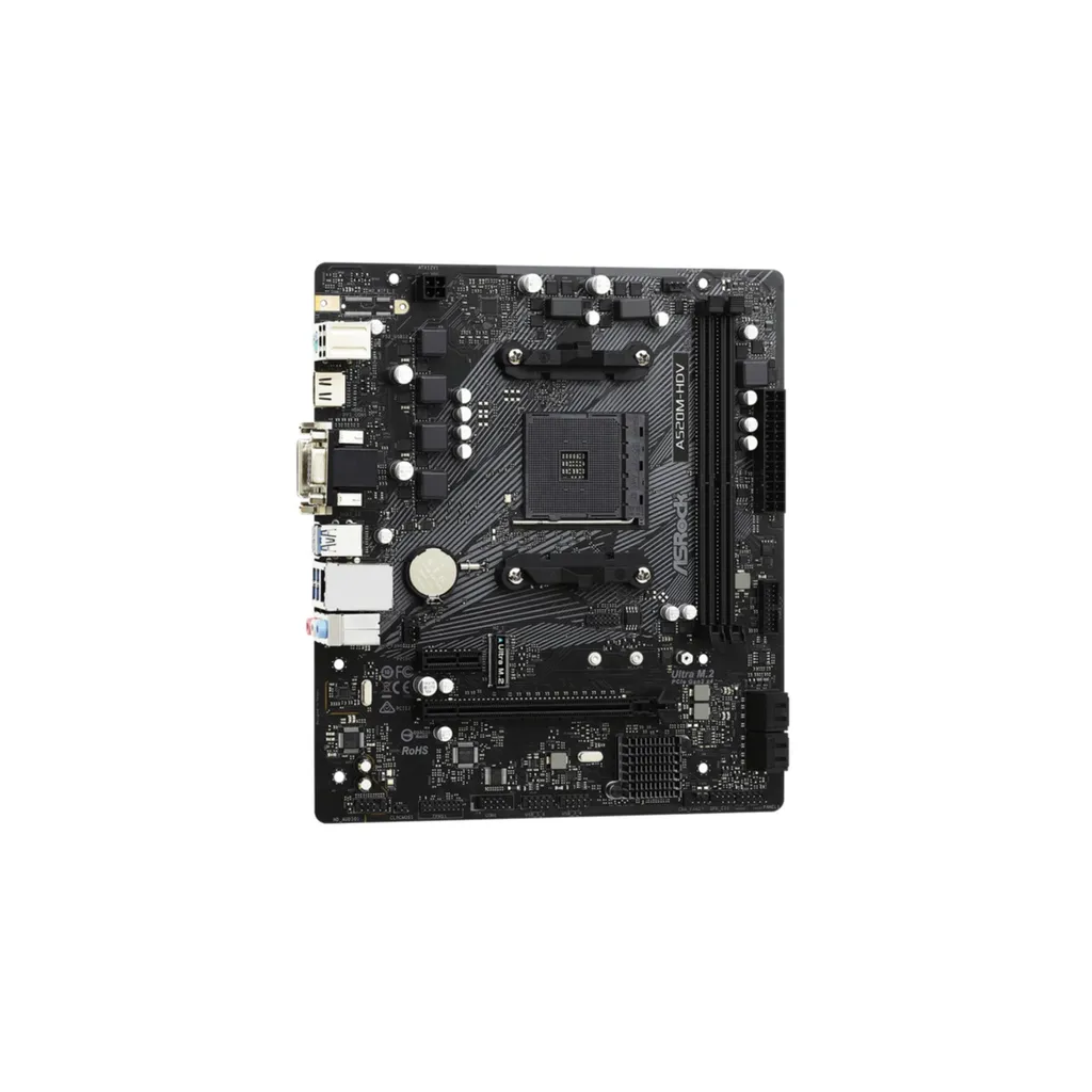 ASRock A520M-HDV - Scheda Madre Affidabile per Ufficio e Casa - 4