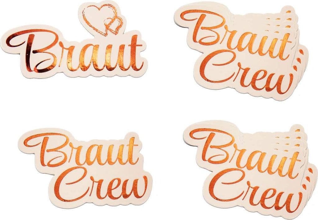 Oblique Unique 10 Stk. Braut + Braut Crew Konfetti JGA Produktbild 