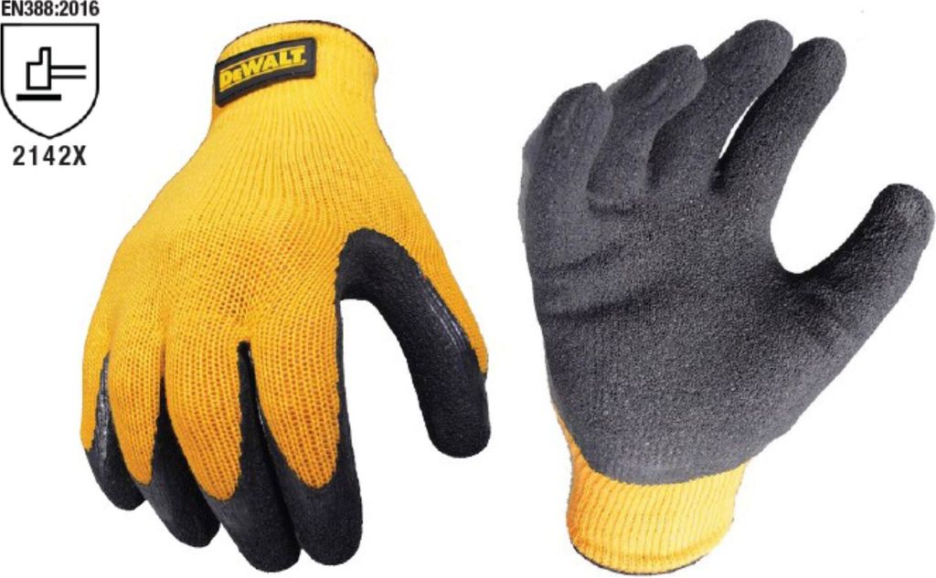 DEWALT - DPG70L - Latexhandschuhe mit gelbem Strick - groß Produktbild 