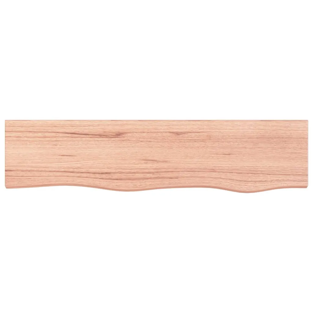 Mensola a Muro Marrone Chiaro 80x20 | Rovere Massiccio Trattato - 2