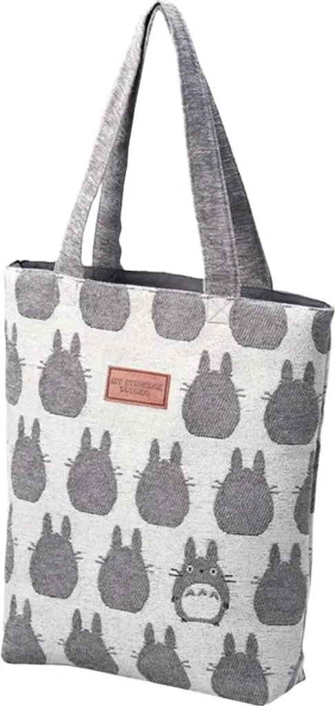 Grand Sac en Toile Totoro Silhouette CD351 pour Shopping et Loisirs Ghibli