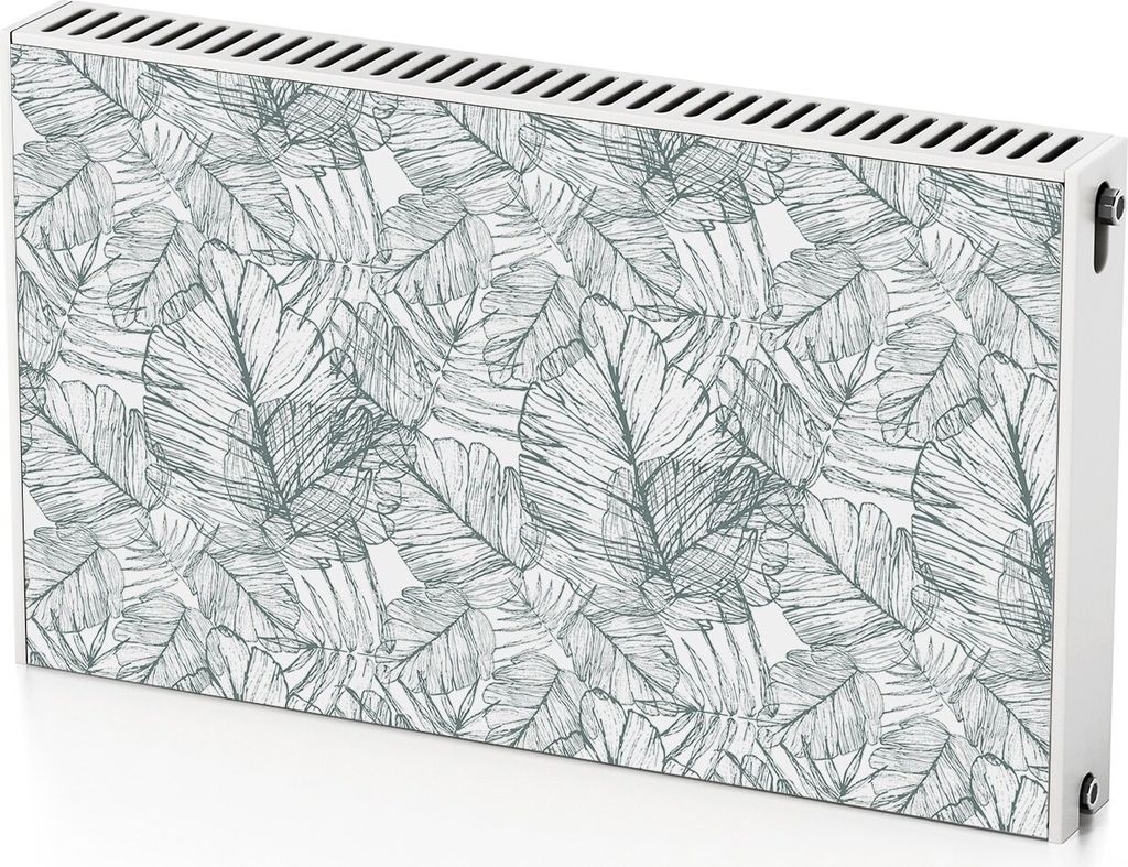 Palmblätter – Magnetische Heizkörperabdeckung – 100x60 cm – Magnet Heizkörperabdeckung – 3D Würfel – Heizkörperverkleidung – Magne...