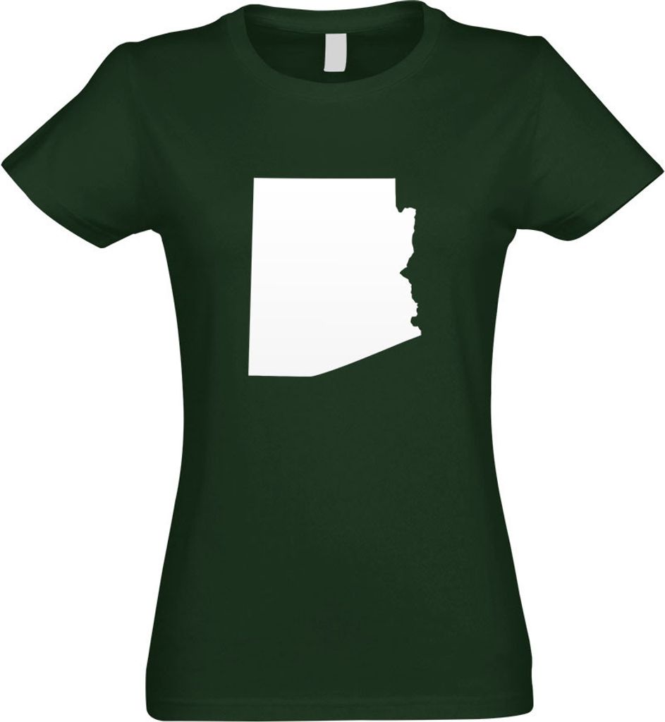 Kiwistar - T-Shirt tailliert - Damen - flaschengrün - USA - Arizona Phoenix - mit Motiv Bedruckt - Funshirt Design - Sport - Freizeit - Damen - S