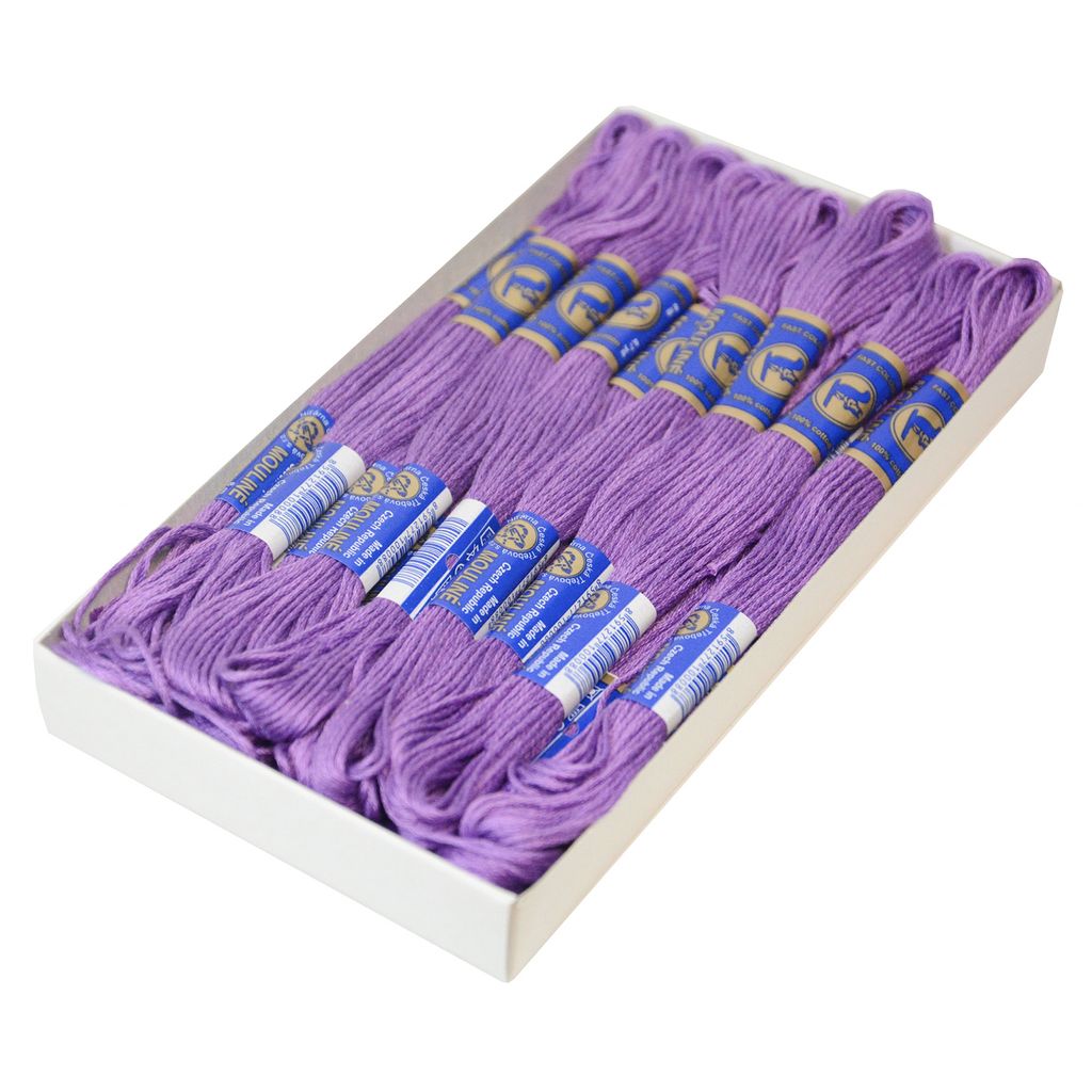 24 Docken Stickgarn je ca. 8m / Sticktwist 100% Baumwolle Stickerei verschiedene Farbwahl, Farbe :4352 dunkles leuchtpink