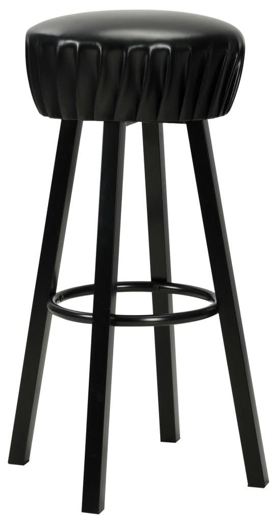 vidaXL Barhocker 2 Stk. Schwarz Kunstleder