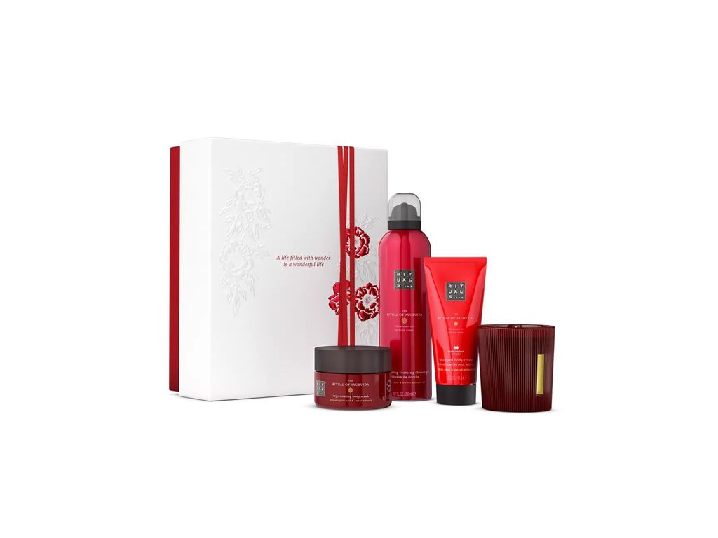 RITUALS The Ritual of AYURVEDA Geschenkset Medium ,Ritual Pflege für Damen & Herren, inkl. Filabe Pflegetücher, Geschenk Set Frau & Mann