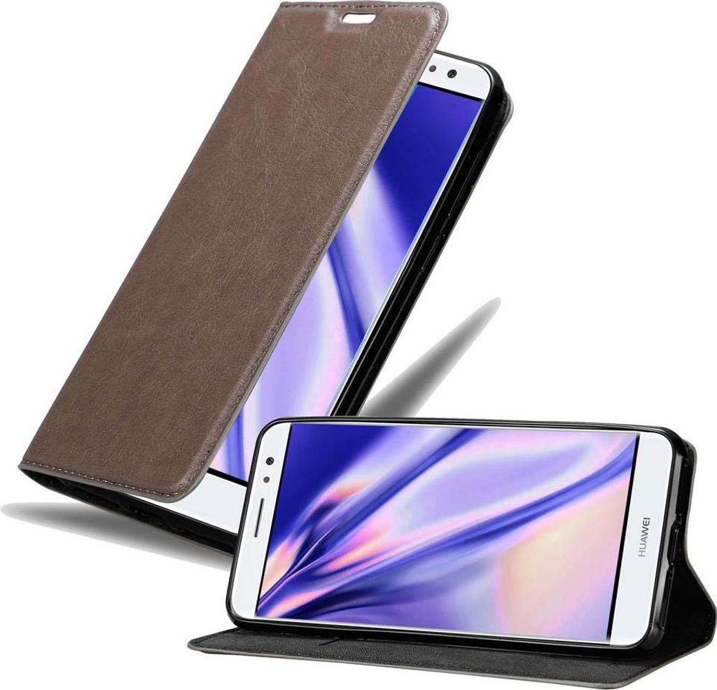 Cadorabo Hülle für Huawei NOVA PLUS Schutz Hülle in Braun Handyhülle Etui Case Cover Magnetverschluss