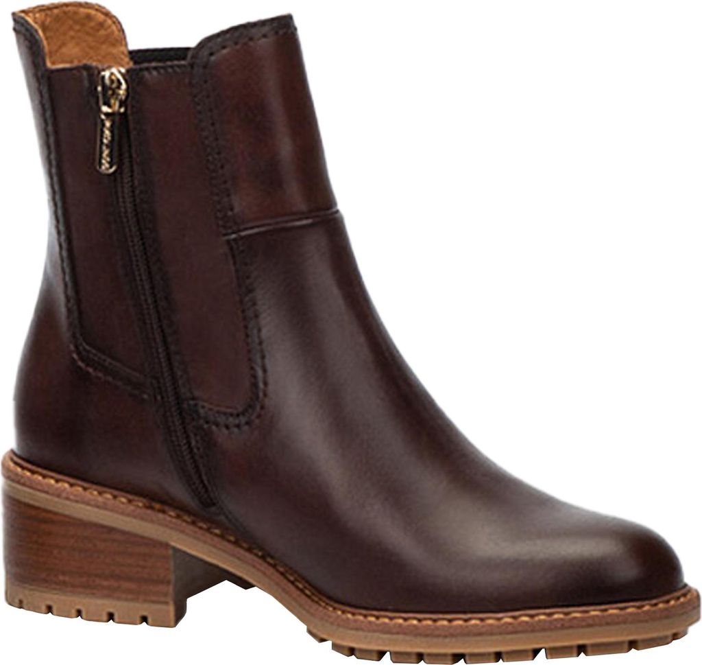 Pikolinos Damen Stiefelette Leder Chelsea Boot mit Blockabsatz Medina W0D-8792, Größe:40 EU, Farbe:Rot