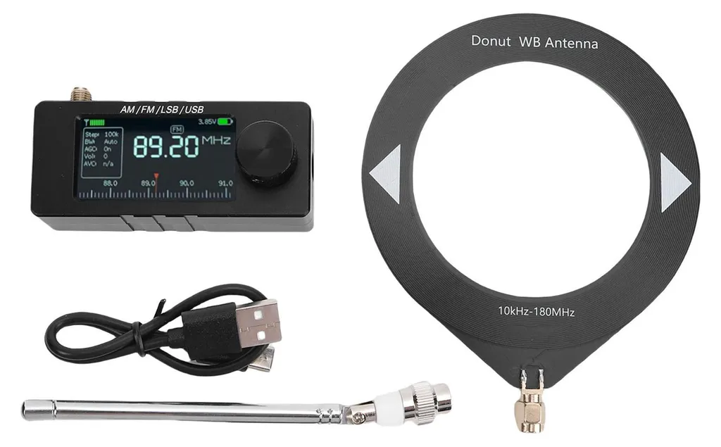 Récepteur radio DSP anti-interférence avec écran 1,9 pouce et mode SSB