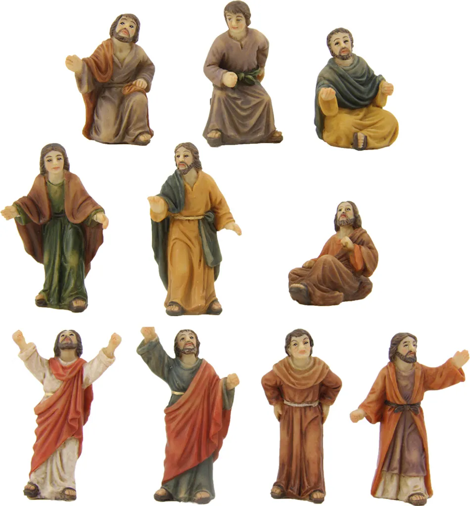 FADEDA 10 Statuine Passione 5cm | Accessori Presepe in Resina Dipinti