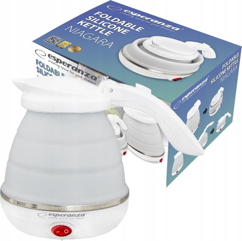 Reise-Wasserkocher Niagara 750W Faltbar 0.5L - Neue Silikon Esperanza