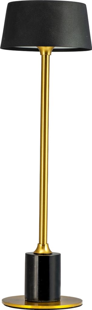 Tischlampe, Kabellos Dimmbar Tischleuchte, Led Tischleuchte Metall, Leselampe, USB Wiederaufladbare, YOYO Marmor Messing schwarz