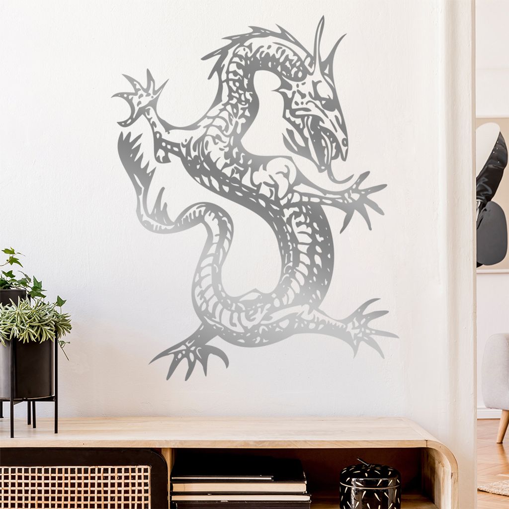 China Drachen Wandtattoo in 6 Größen - Wandaufkleber Wall Sticker - Dekoration, Küche, Wohnzimmer, Schlafzimmer, Badezimmer