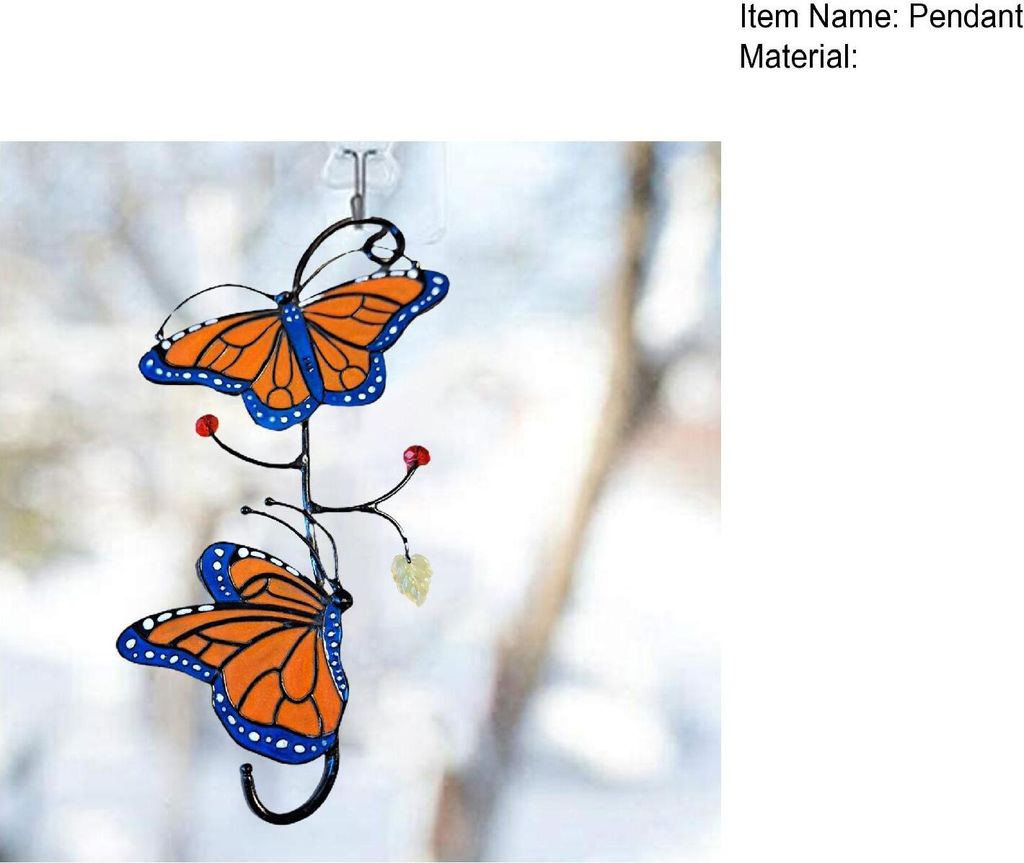 Schmetterlingsanhänger stabiler Anti-Rust-Metall-Schmetterlingshängeschmuck für Kind-Blau