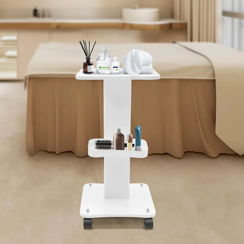 Desserte mobile de rangement pour matériel de soins - Support Blanc - 2