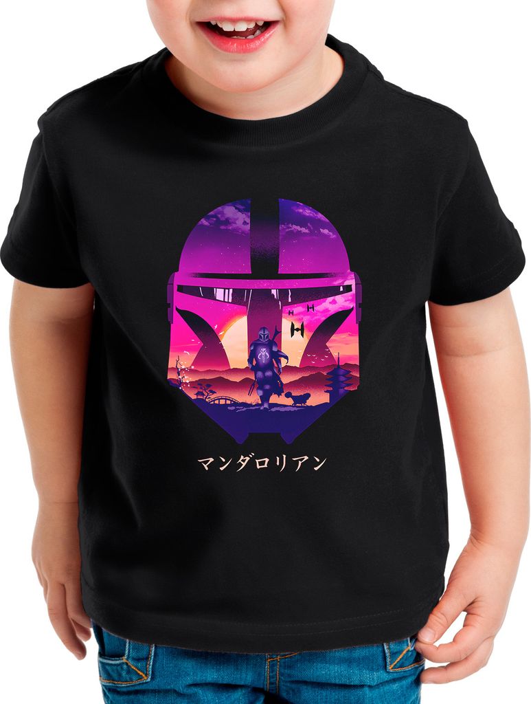A.N.T. Bounty Hunter Purple Kinder T-Shirt yoda mando kopfgeldjäger