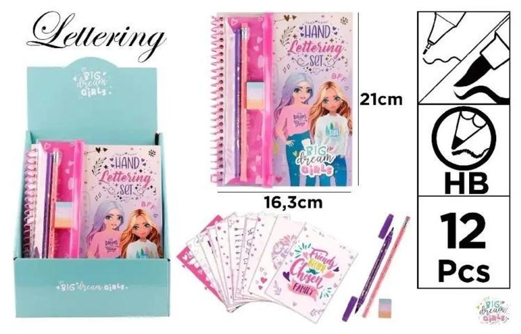 Kreatives Notizbuch mit Spiralbindung und Zubehör von BDGirls – MP Main Paper