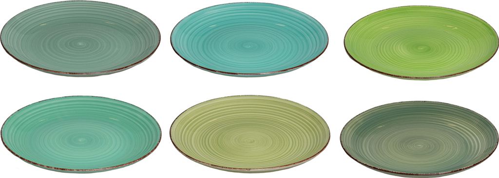 Cookinglife Speiseteller Delice Grün ø 26,5 cm - 6 Stück