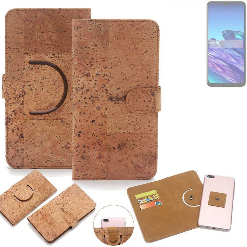 K-S-Trade Handy-Hülle Schutz-Hülle kompatibel mit TCL 40 XE Handyhülle Schutzhülle Korkhülle Kork-Hülle 1x