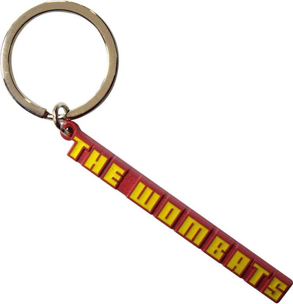 The Wombats - Emaille Schlüsselanhänger Logo RO12141 (Einheitsgröße) (Rot/Gelb)