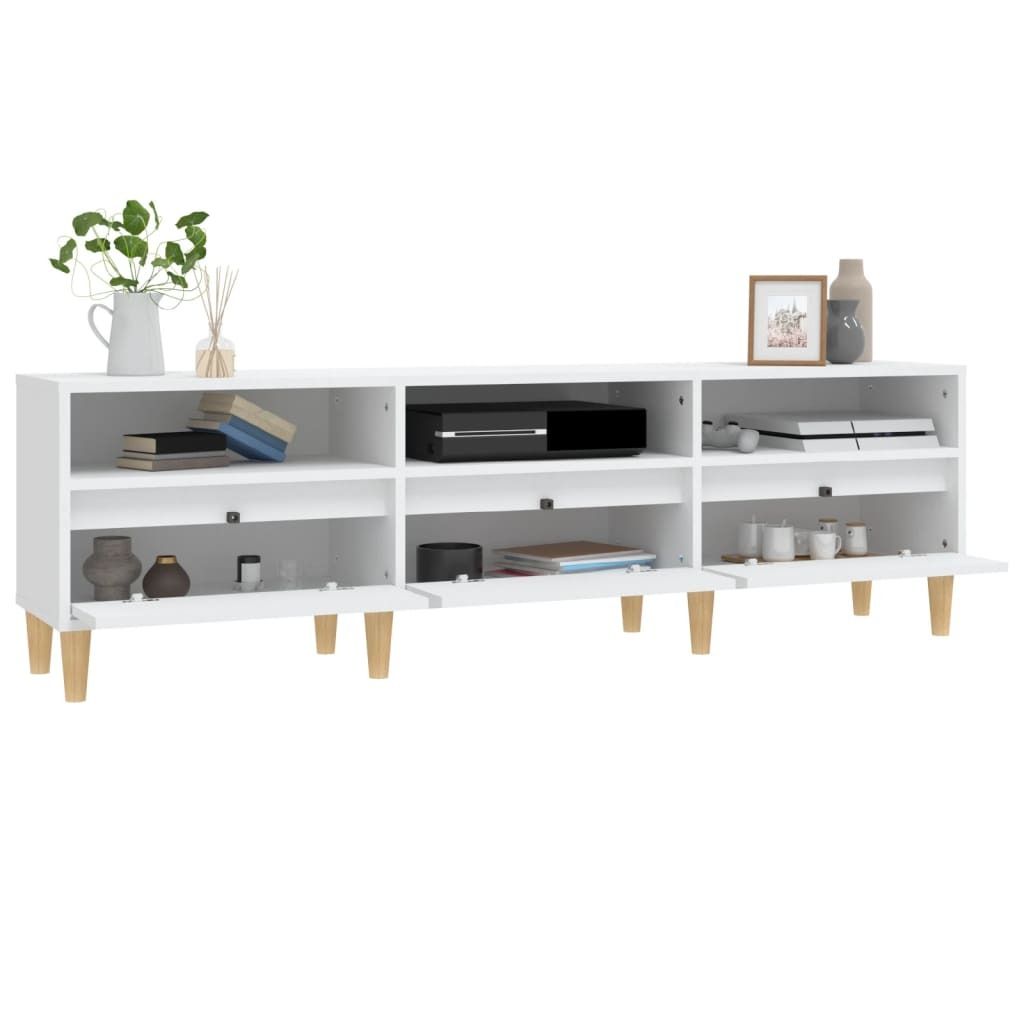 "2026 Aktion"TV-Schrank Industriestil - CLORIS - Fernsehenschrank - Weiß 150x30x44,5 cm Holzwerkstoff - NeuMöbel9711232