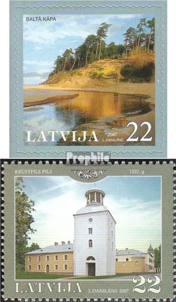 Briefmarken Lettland 2007 Mi 698,701 (kompl.Ausg.) postfrisch Denkmal